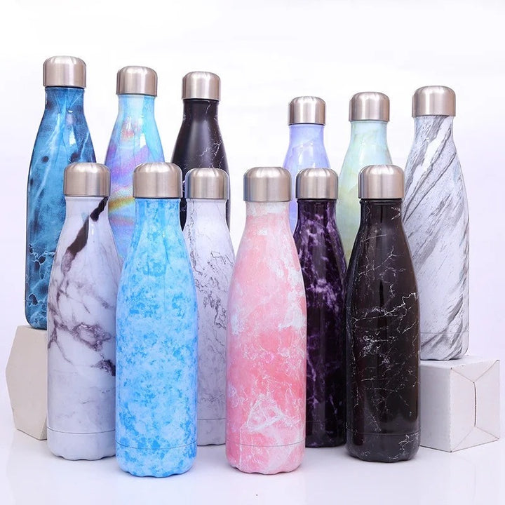 Kids Double Wall 500ml Stainless Steel Water Bottle 12 Hrs Hot & Cold