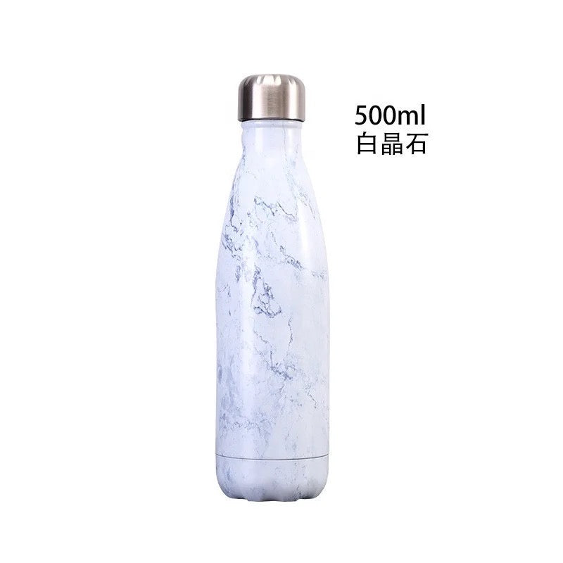 Kids Double Wall 500ml Stainless Steel Water Bottle 12 Hrs Hot & Cold