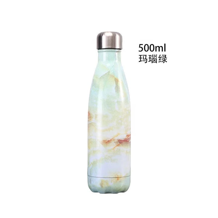 Kids Double Wall 500ml Stainless Steel Water Bottle 12 Hrs Hot & Cold