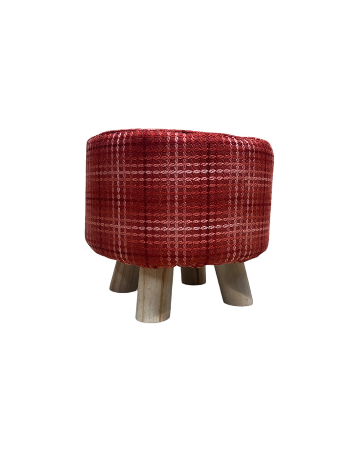 Sitting Stool for Living Room Puffy Stool Chairs for Living Room Foot Stool with Cushion for Living Room Printed 11 x 11 X10 Inches