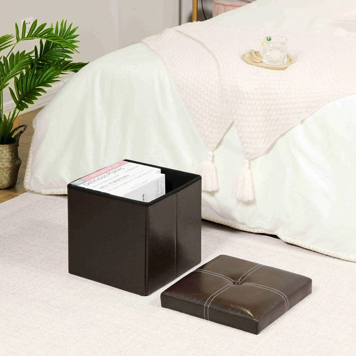 Portable & Foldable Storage Stool for Living Room