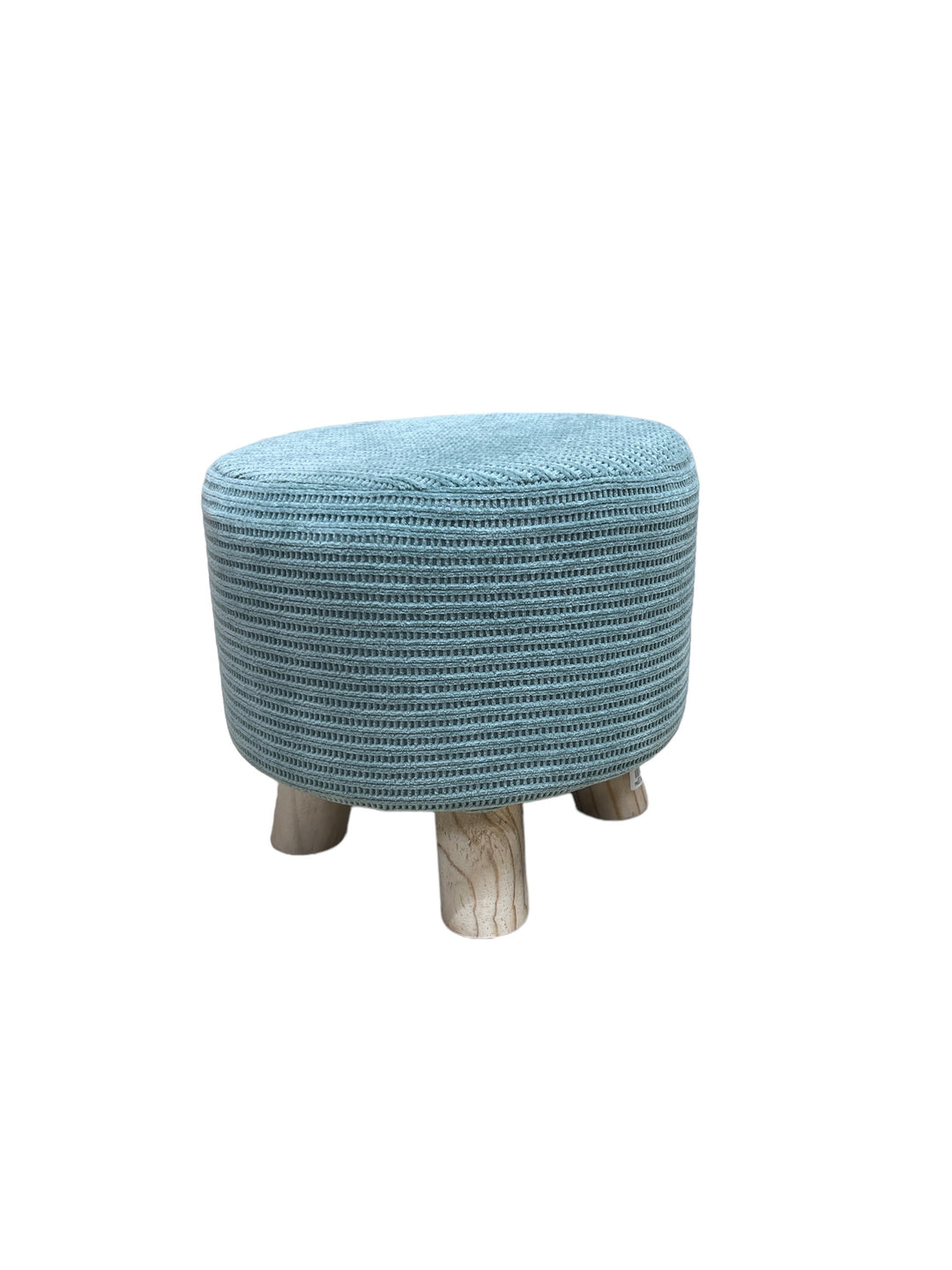 Luxuries Fabric Round Padded Ottoman Foot Rest Stool ( 11 x 11 x 10 inches )